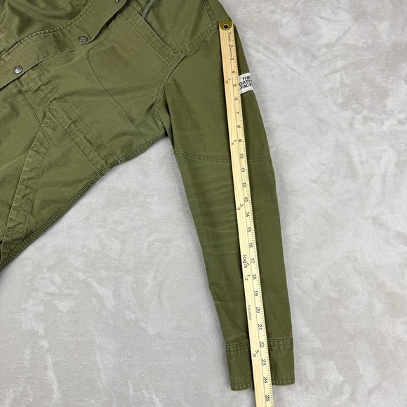 The North Face Military Jacket Womens Large Olive Green Ridgeside Utility Hooded - Picture 15 of 16